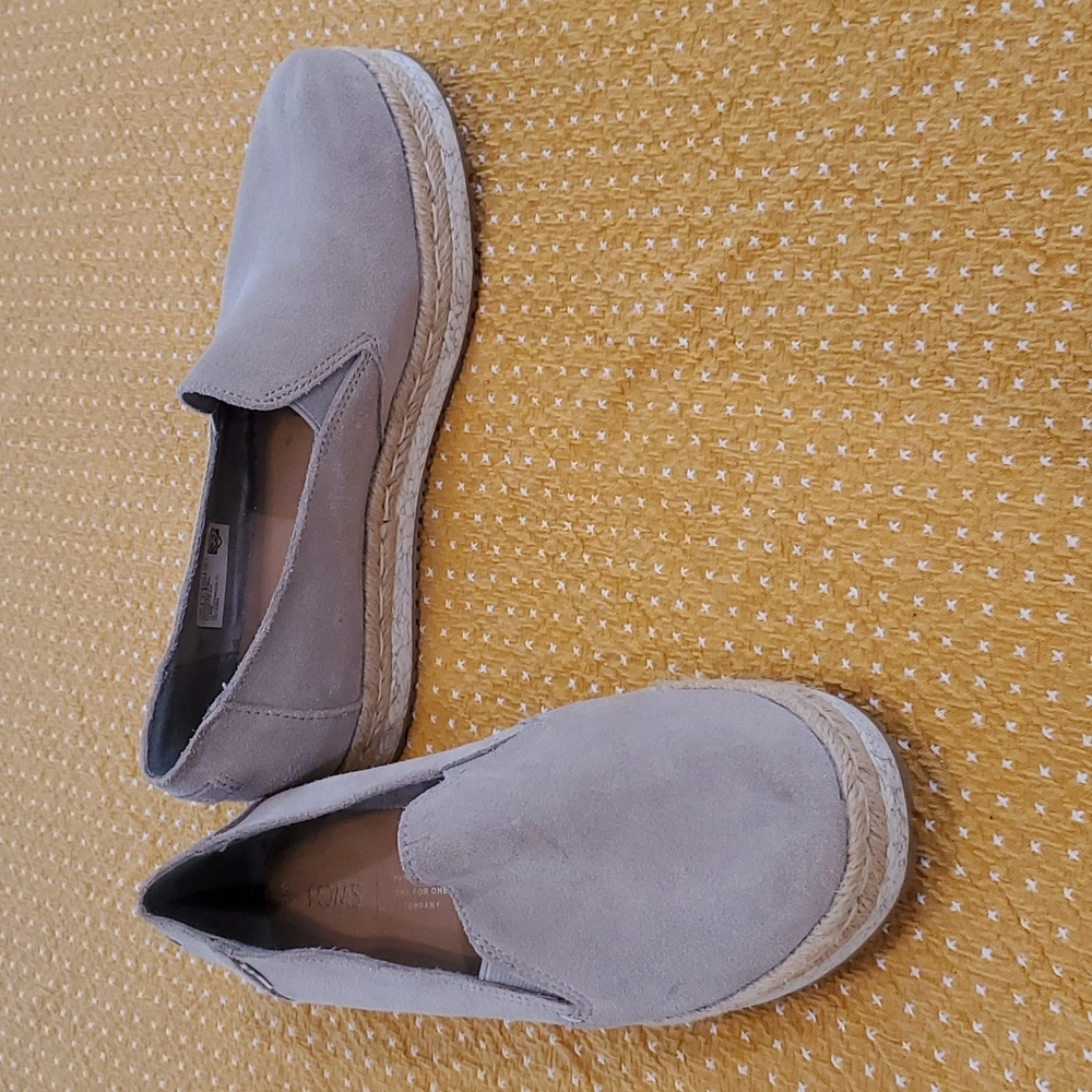 Toms Gray Suede Espadrilles Shoes